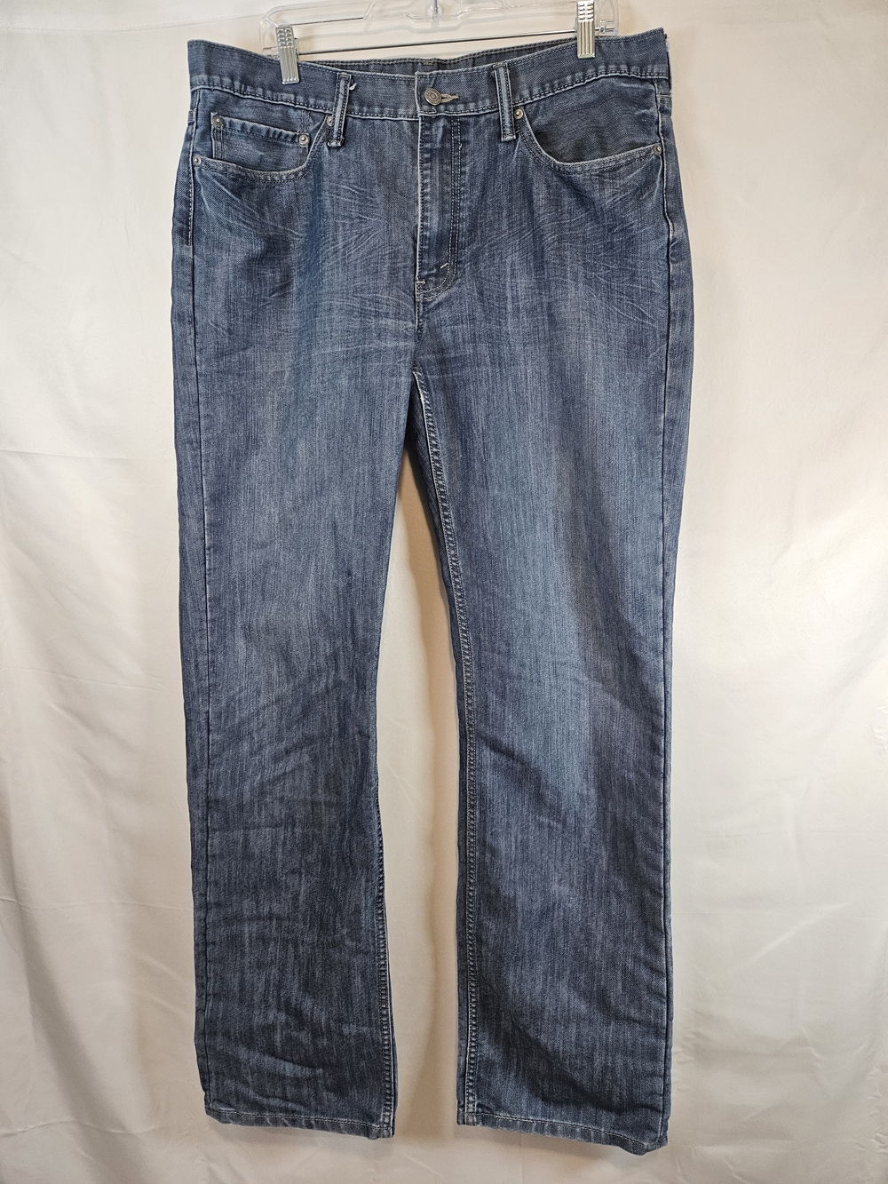 Levi's 514 Blue Denim Jeans 36x34 Casual Streetwear Straight Leg